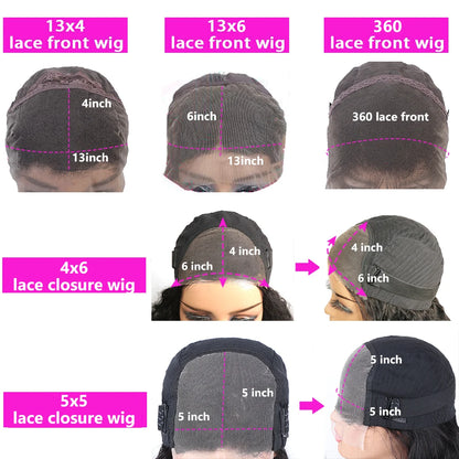 30 Inch 13X4 Transparent Lace Front Human Hair Wigs Brazilian Straight Glueless 360 Human Hair Lace Frontal Wig for Black Women