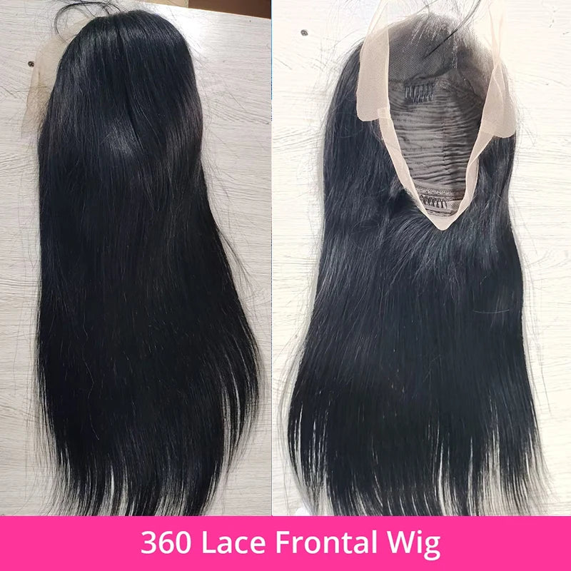 30 Inch 13X4 Transparent Lace Front Human Hair Wigs Brazilian Straight Glueless 360 Human Hair Lace Frontal Wig for Black Women